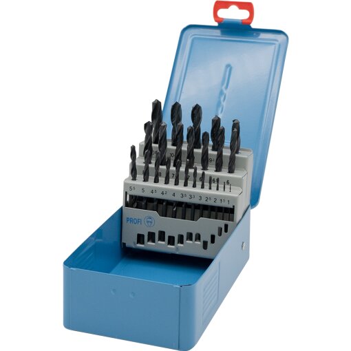 1 Stück HSS - Spiralbohrersatz rollgewalzt 1 - 10,5mm + Kernlochbohrer