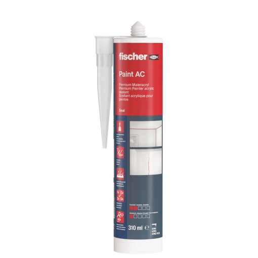 1 Stk. fischer® Premium Maleracryl Paint AC (DMA) weiß 310 ml