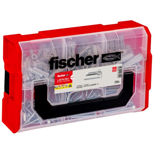 1 Stück fischer L-BOXX mini SX Plus + Schraube (210 Teile) 532891