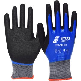 Nylonhandschuhe NITRAS Oil Grip 3550