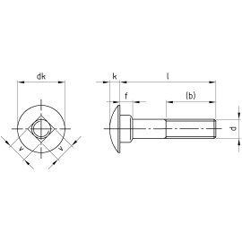 Schloßschrauben DIN 603 Edelstahl A2