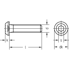 Linsenschrauben ISO 7380-1 10.9 galv. verzinkt getempert