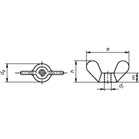 Flügelmuttern DIN 315 galv. verzinkt