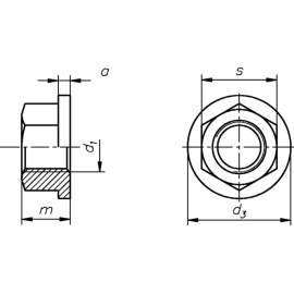 Sechskantmuttern DIN 6331 galv. verzinkt