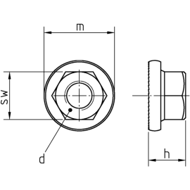 Sperrzahnmuttern galv. verzinkt