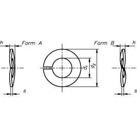 Federringe Form A DIN 128 galv. verzinkt