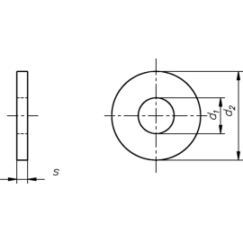 Unterlegscheiben DIN 9021 galv. verzinkt