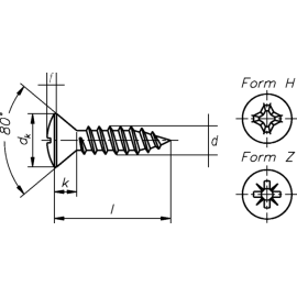 Blechschrauben DIN 7983-C-H galv. verzinkt