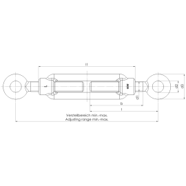 Spannschloß DIN 1480 galv. verzinkt Öse/Öse