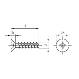 Senkkopfschrauben für Thermoplaste A2