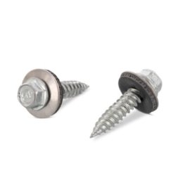 100 Stk. Bi-Metall Dünnblechschrauben mit Dichtscheibe A2 6,0x38 DS 16 mm