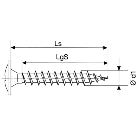Rückwandschrauben blau verzinkt