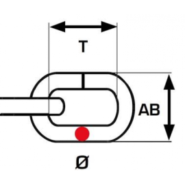 Kunststoffkette Polyethylen rot-weiss Ø 6,0mm...