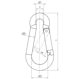 Karabinerhaken galv. verzinkt