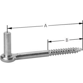 1 Stück Einschraub-Haken hell verzinkt 13 x 160