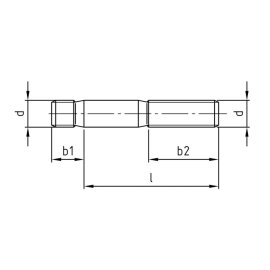 Stiftschrauben DIN 939 A2
