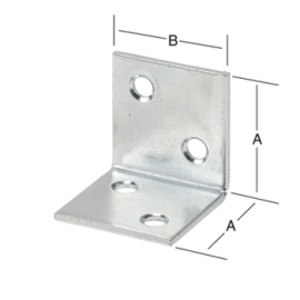 1 Stück Breitwinkel verzinkt 40 x 40 x 40 mm