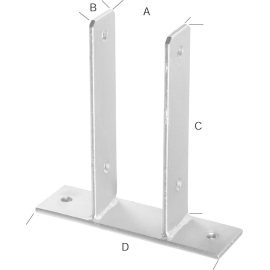 HB-Pfostenträger zum Aufdübeln feuerverzinkt
