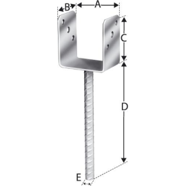 Pfostenträger U-Form