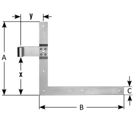 Winkelbänder schwer Rolle Ø 16 mm verzinkt