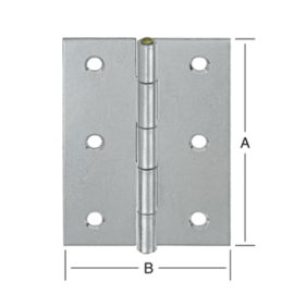 Scharnier halbbreit verzinkt
