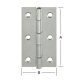 Scharnier schmal verzinkt
