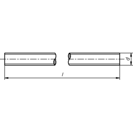 Gewindestange DIN 976 4,8 feuerverzinkt 1m