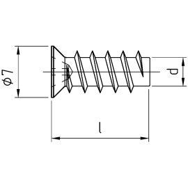 Euroschrauben Senkkopf Grobgewinde