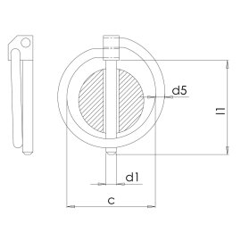 Klappsplinte galv. verzinkt