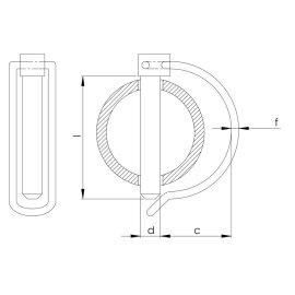 Rohr-Klappsplinte galv. verzinkt