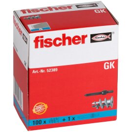 100 Stück fischer® Gipskartondübel GK