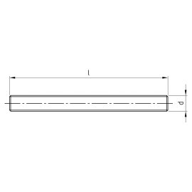 Gewindebolzen DIN 976-1 A4-70