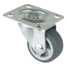 Lenkrolle mit Platte Gummirad F26