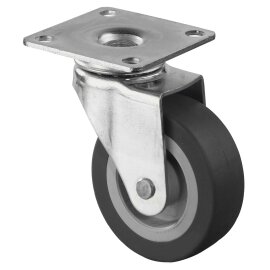 Lenkrolle mit Platte Gummirad F26