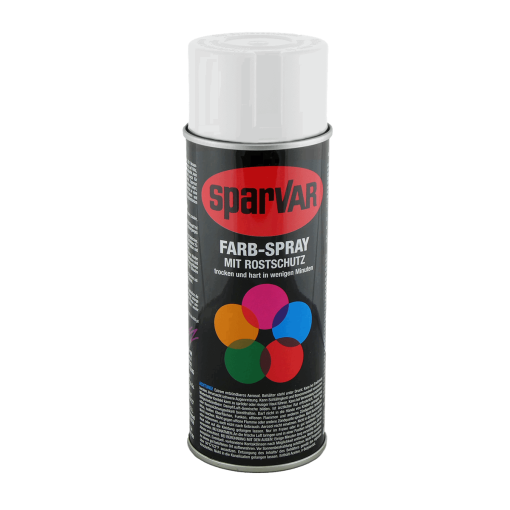Sparvar Farb-Spray mit Rostschutz 400ml matt RAL 9016 - Verkehrsweiss