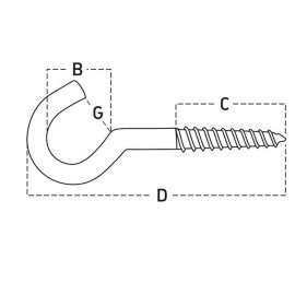 Kronleuchterhaken mit Holzgewinde Nr. 13