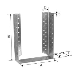 1 Stk. Balkenschuh BSDI Innen 160 x 160 mm