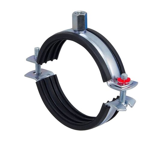 Praktic-Schraubrohrschellen mit Schallschutzeinlage 102-116 mm